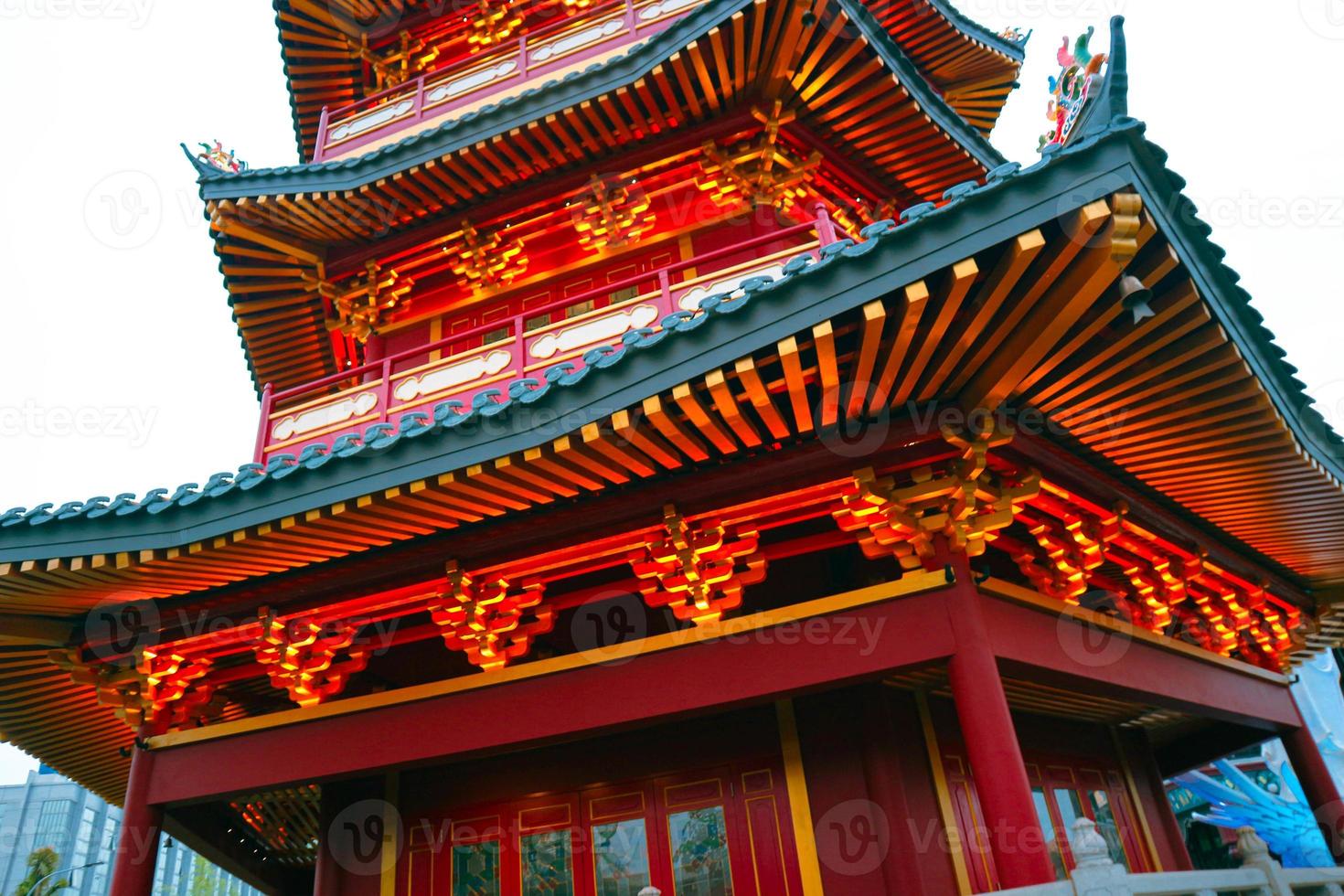 The pagoda is in the middle of Chinatown PIK Pantjoran, Pantai Indah Kapuk. photo