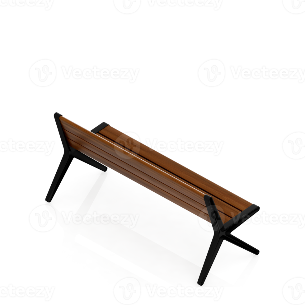 Isometric bench 3D render png