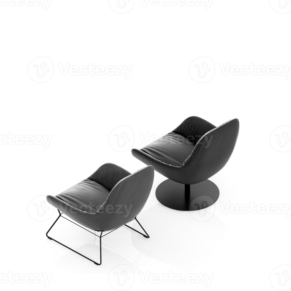 Isometric Armchair Isolated 3D render png