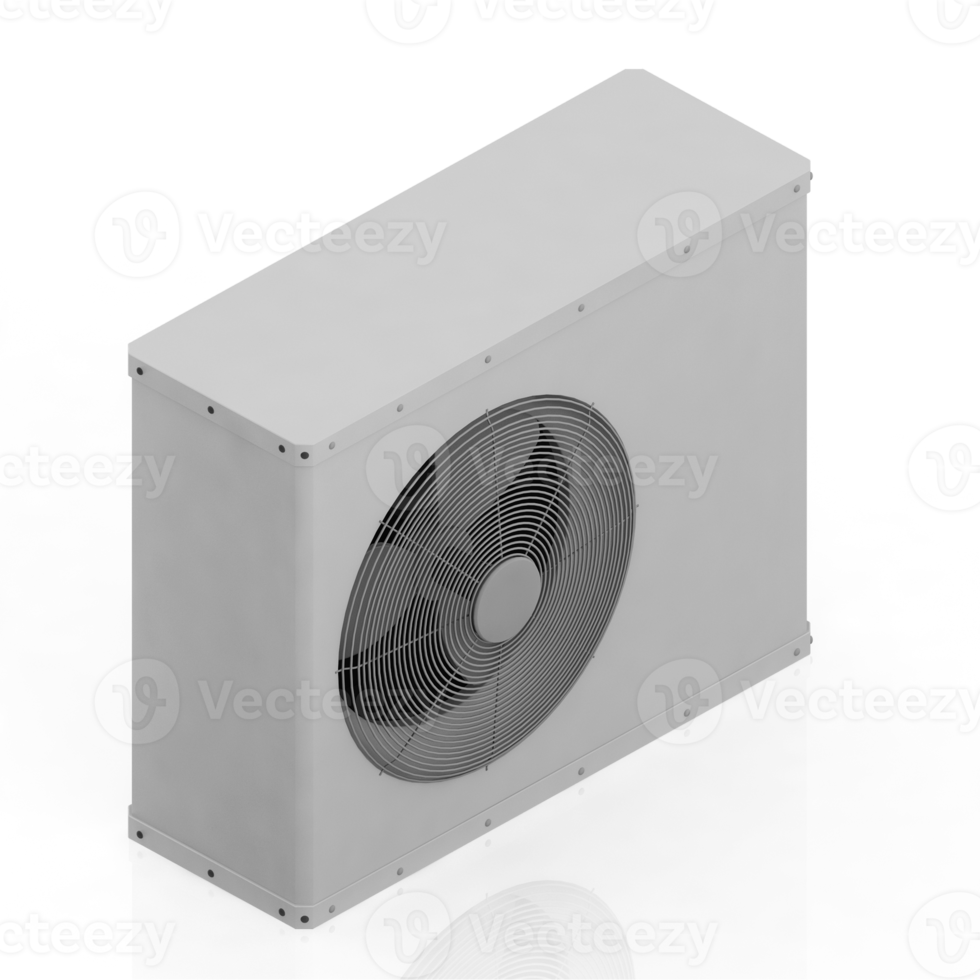 Isometric air conditioning 3D render png