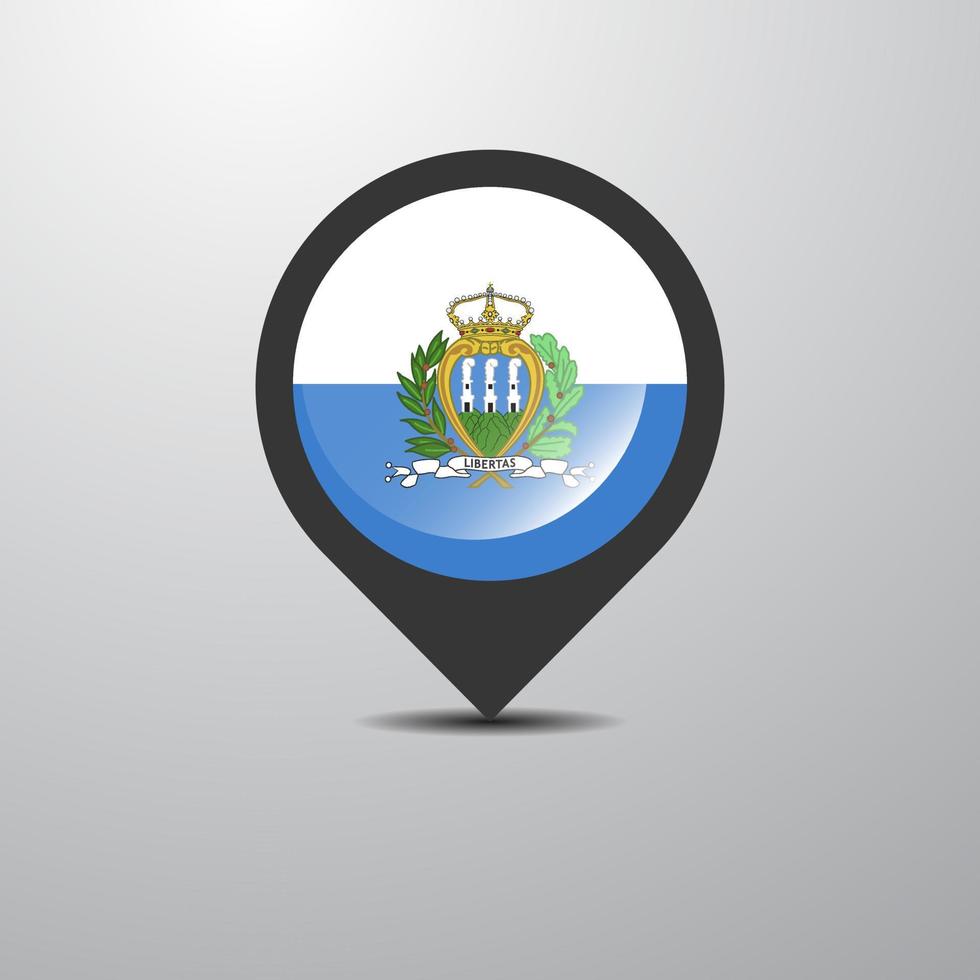 San Marino Map Pin vector