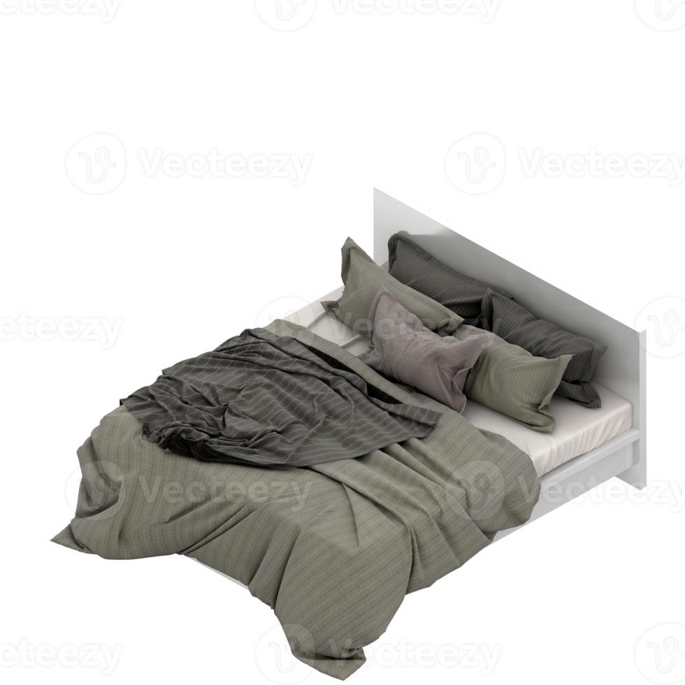 isometrico Camera da letto 3d rendere png