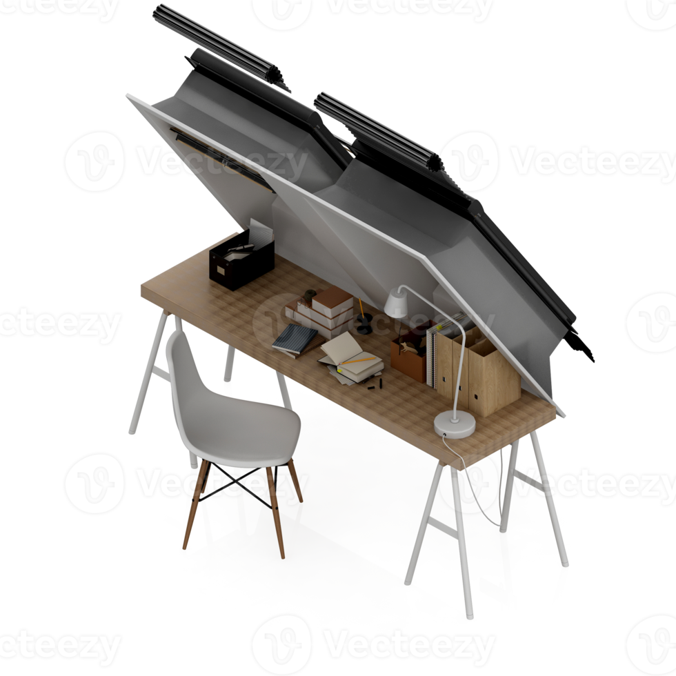 isometrisk tabell 3d framställa png