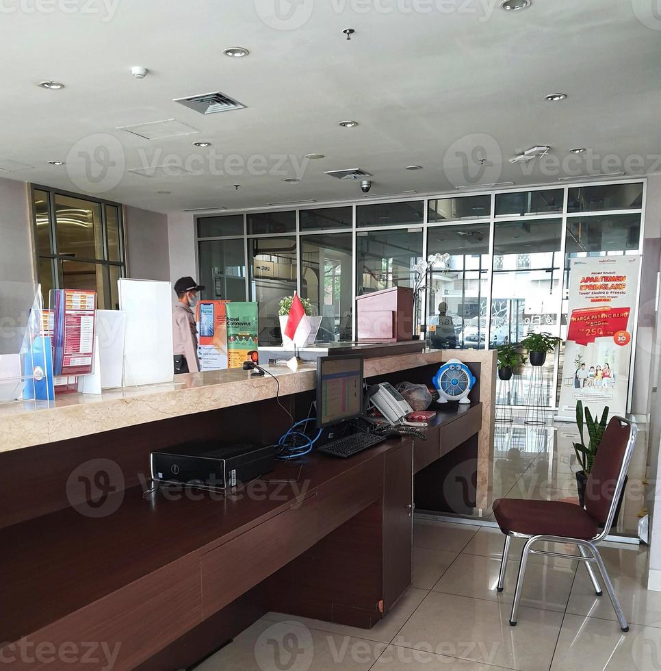 The architecture of an apartment building in the city of Bekasi, West Java. photo
