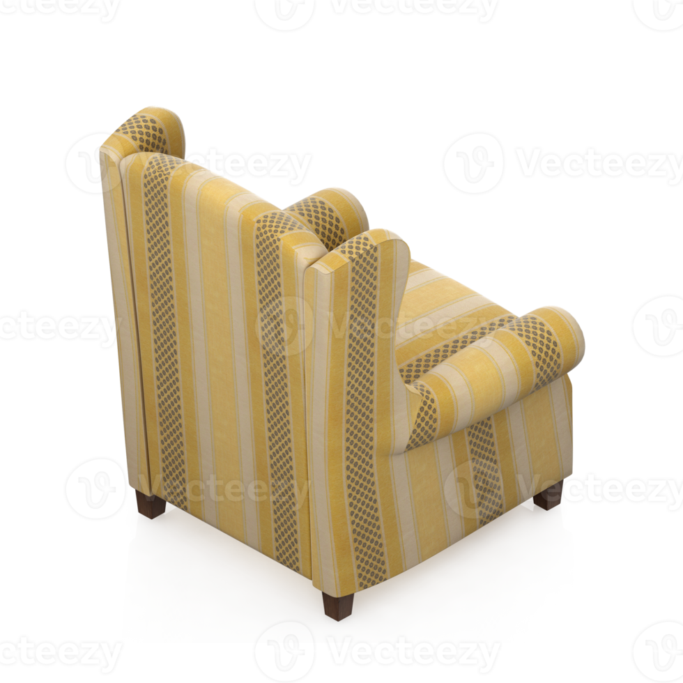 Isometric Armchair Isolated 3D render png