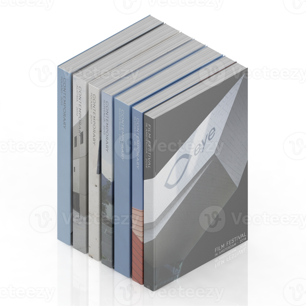 Isometric Books 3D render png