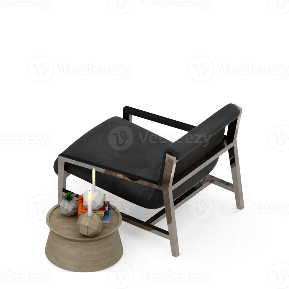 Isometric Armchair Isolated 3D render png