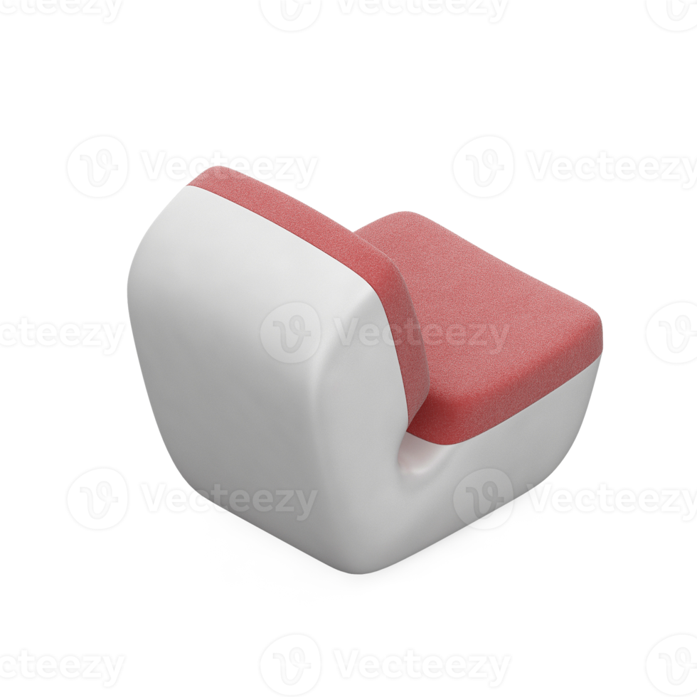 Isometric Chair 3D isolated rendering png
