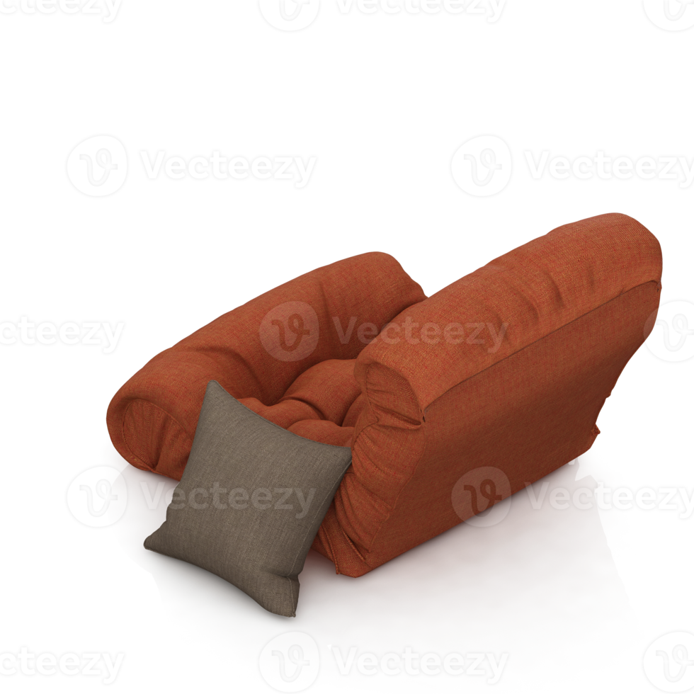 Isometric Armchair Isolated 3D render png