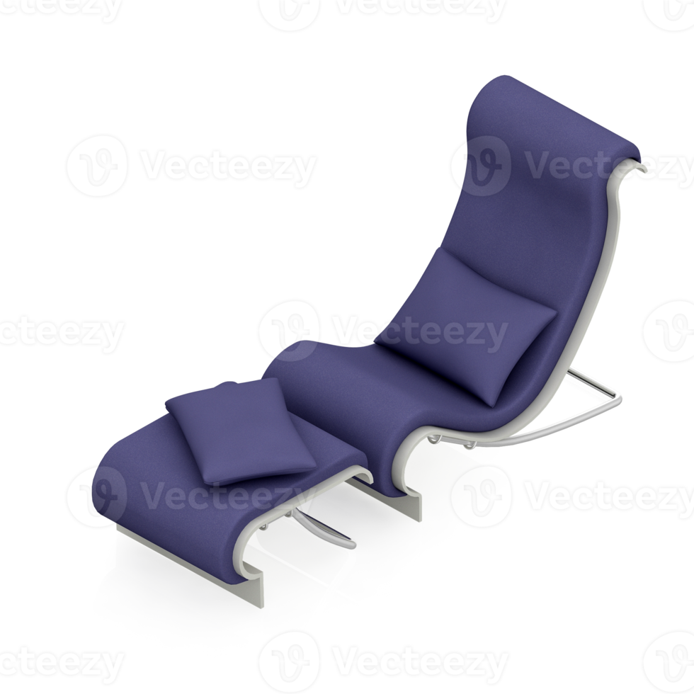 Isometric Chair 3D isolated rendering png