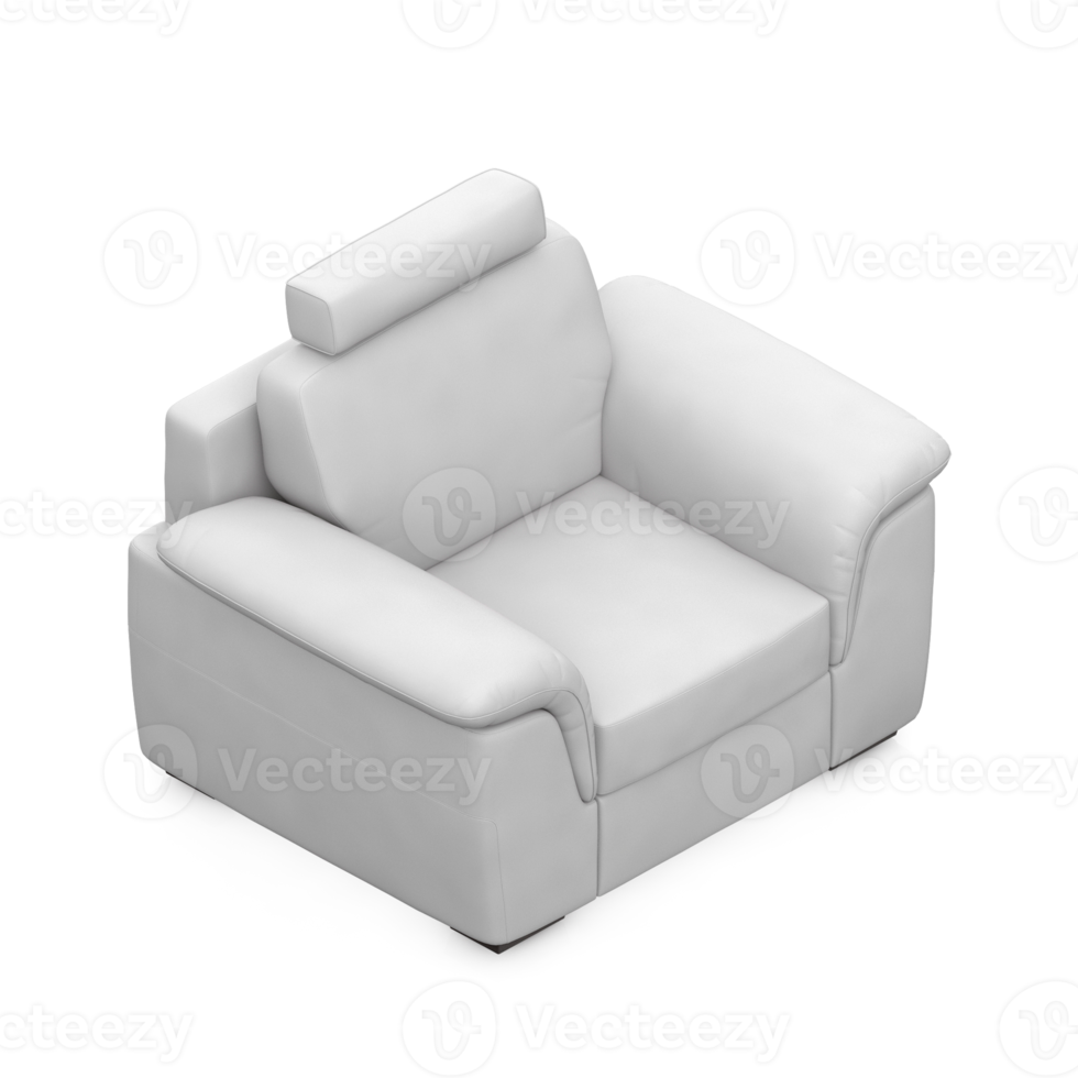 Isometric Armchair Isolated 3D render png