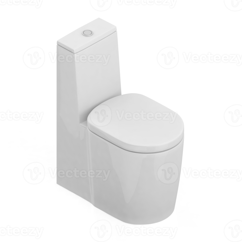 Isometric bathroom items 3D isolated render png