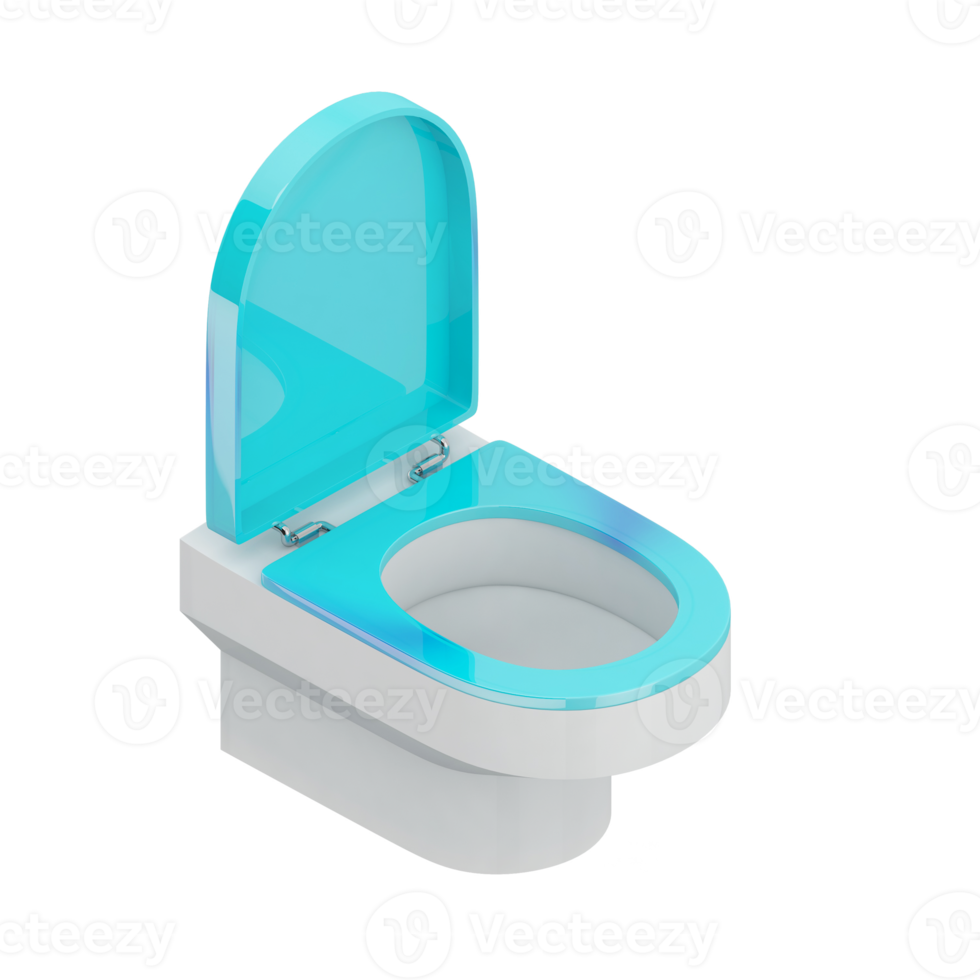 Isometric bathroom items 3D isolated render png