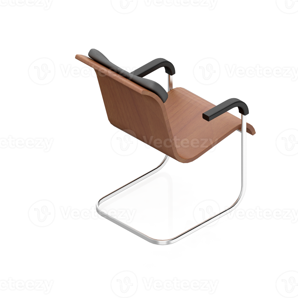 Isometric Chair 3D isolated rendering png
