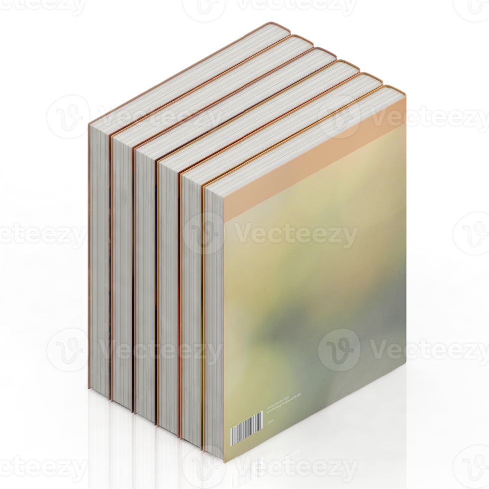 Isometric Books 3D render png