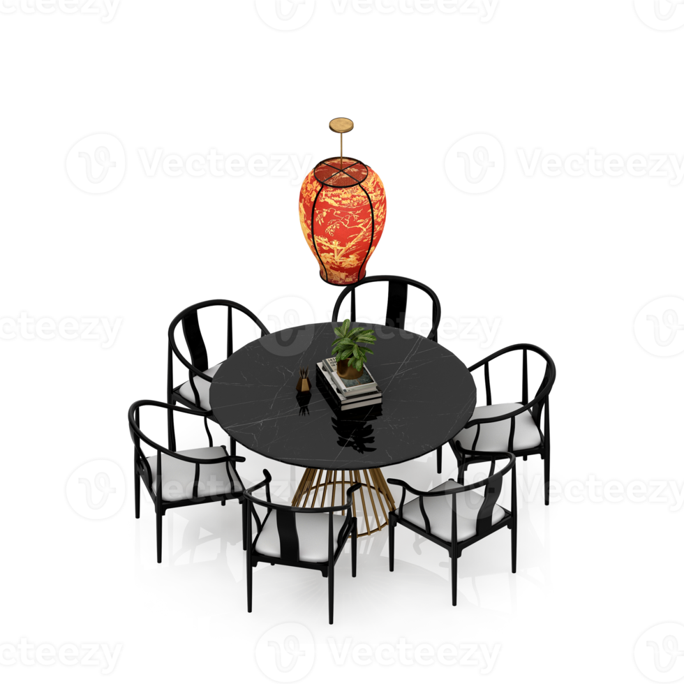 Isometric Table 3D render png