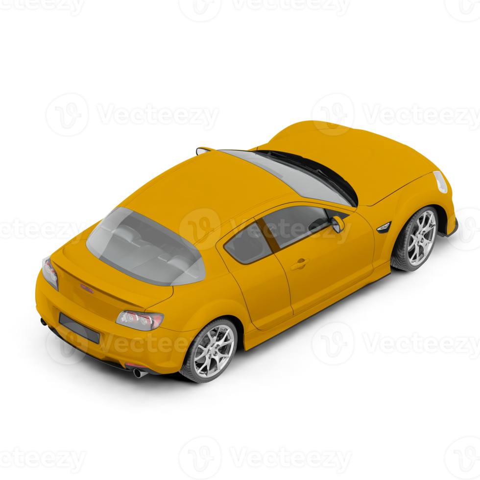 Isometric vehicle 3D Render png