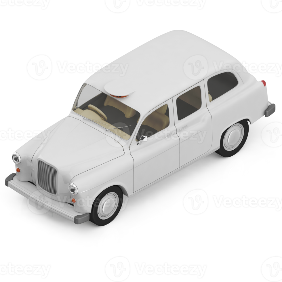 Isometric vehicle 3D Render png