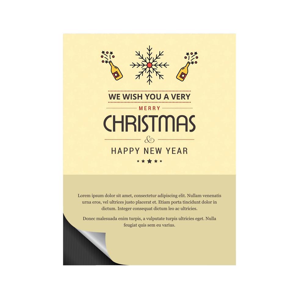 Christmas card design with elegant design and light background vector