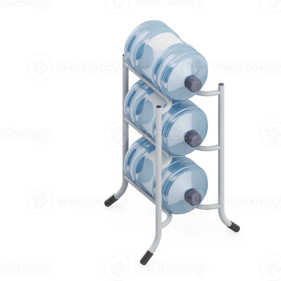 Isometric Water Dispenser 3D render png