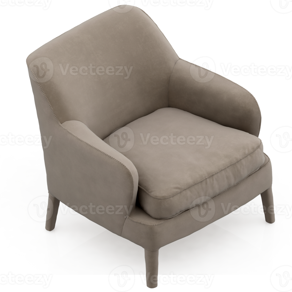 sillón isométrico aislado 3d render png