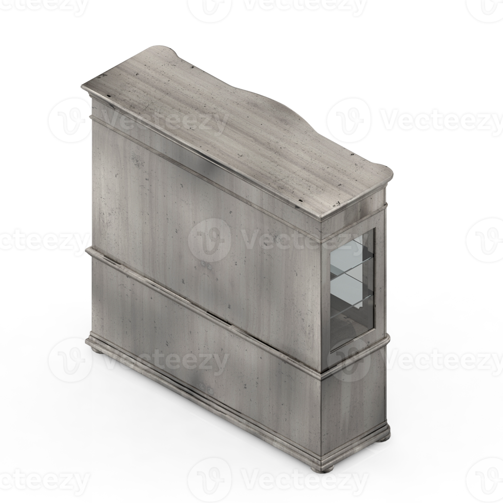 Isometric Cabinet 3D render png