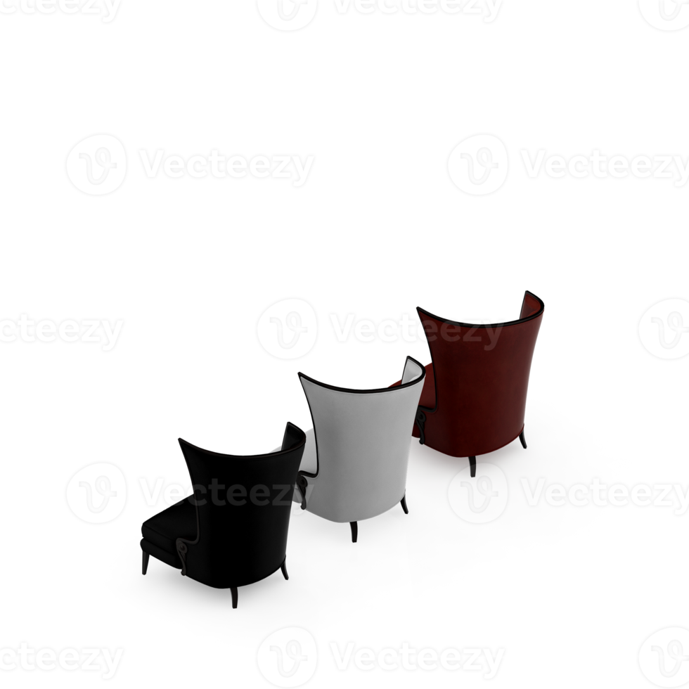 Isometric Armchair Isolated 3D render png