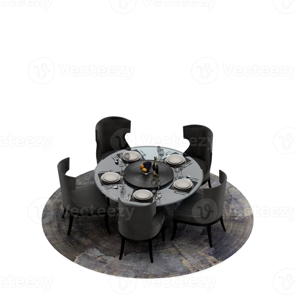 Isometric Table 3D render png