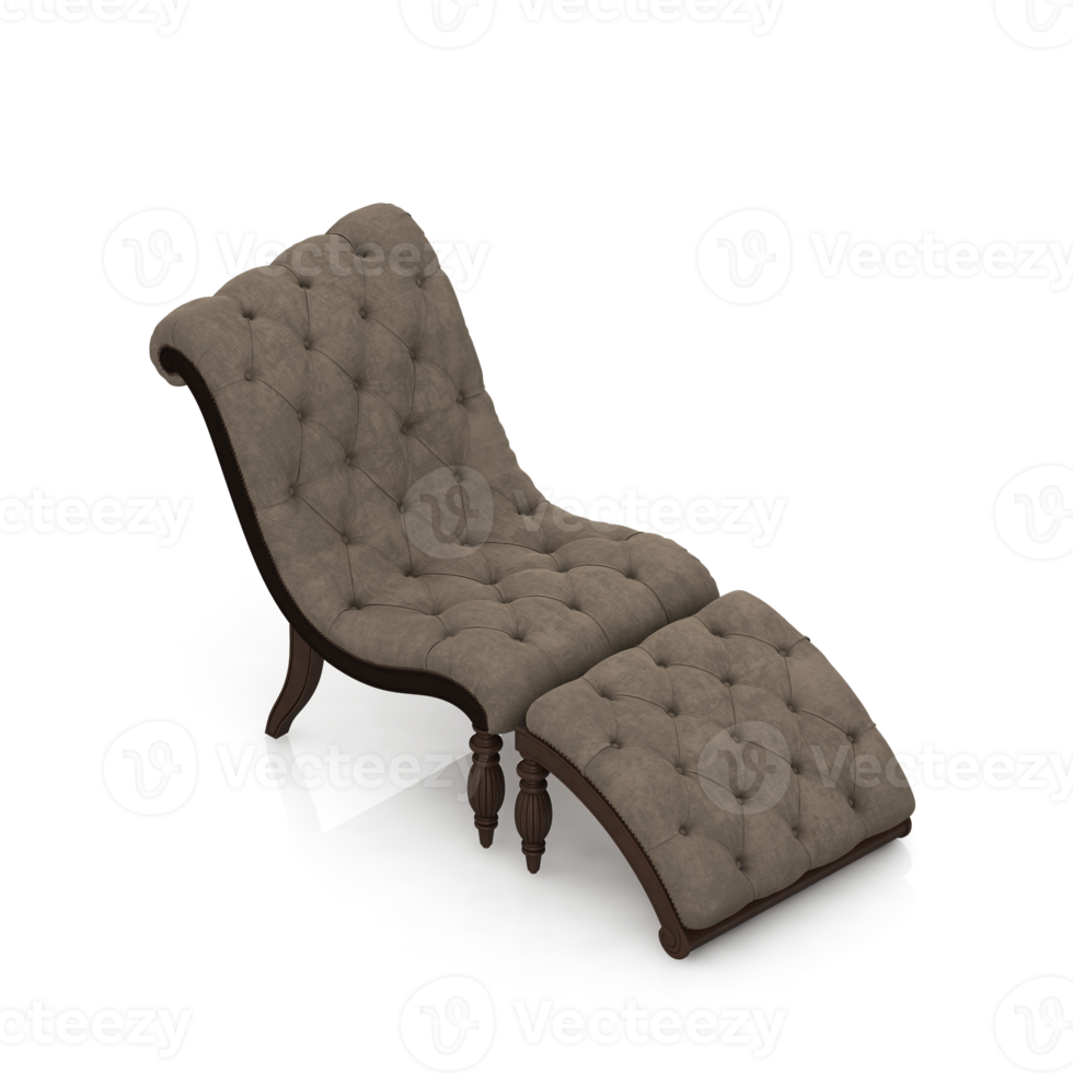 fauteuil isométrique rendu 3d isolé png