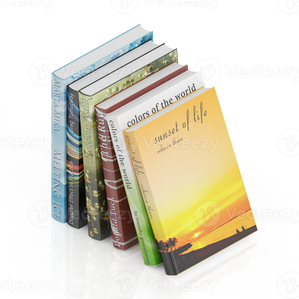 Isometric Books 3D render png