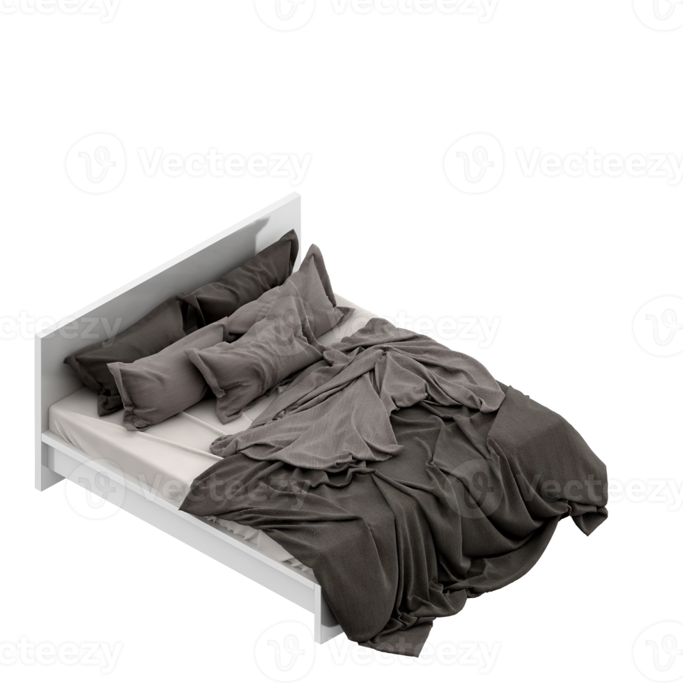 isometrico Camera da letto 3d rendere png