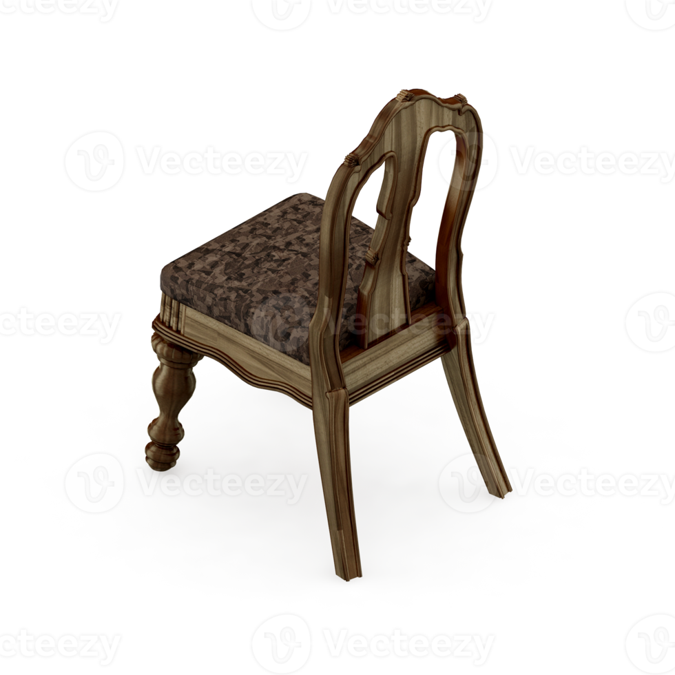 Isometric Chair 3D isolated rendering png