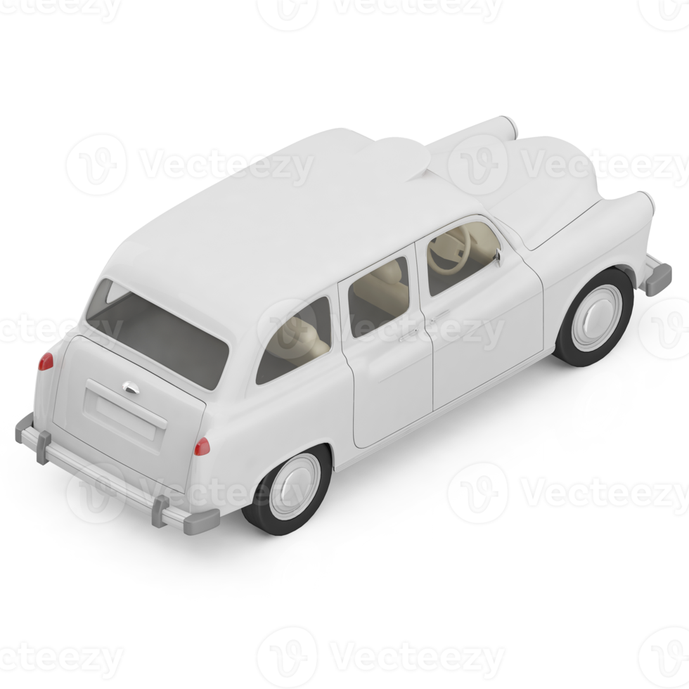 Isometric vehicle 3D Render png