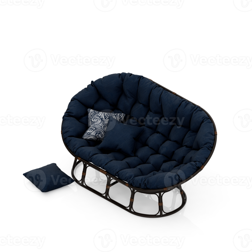 Isometric Armchair Isolated 3D render png