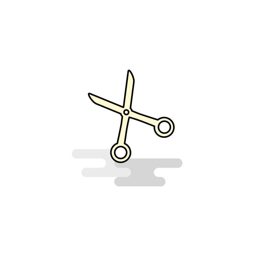 Flat Scissor Icon Vector