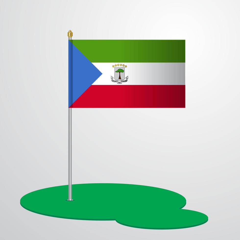 asta de la bandera de guinea ecuatorial vector