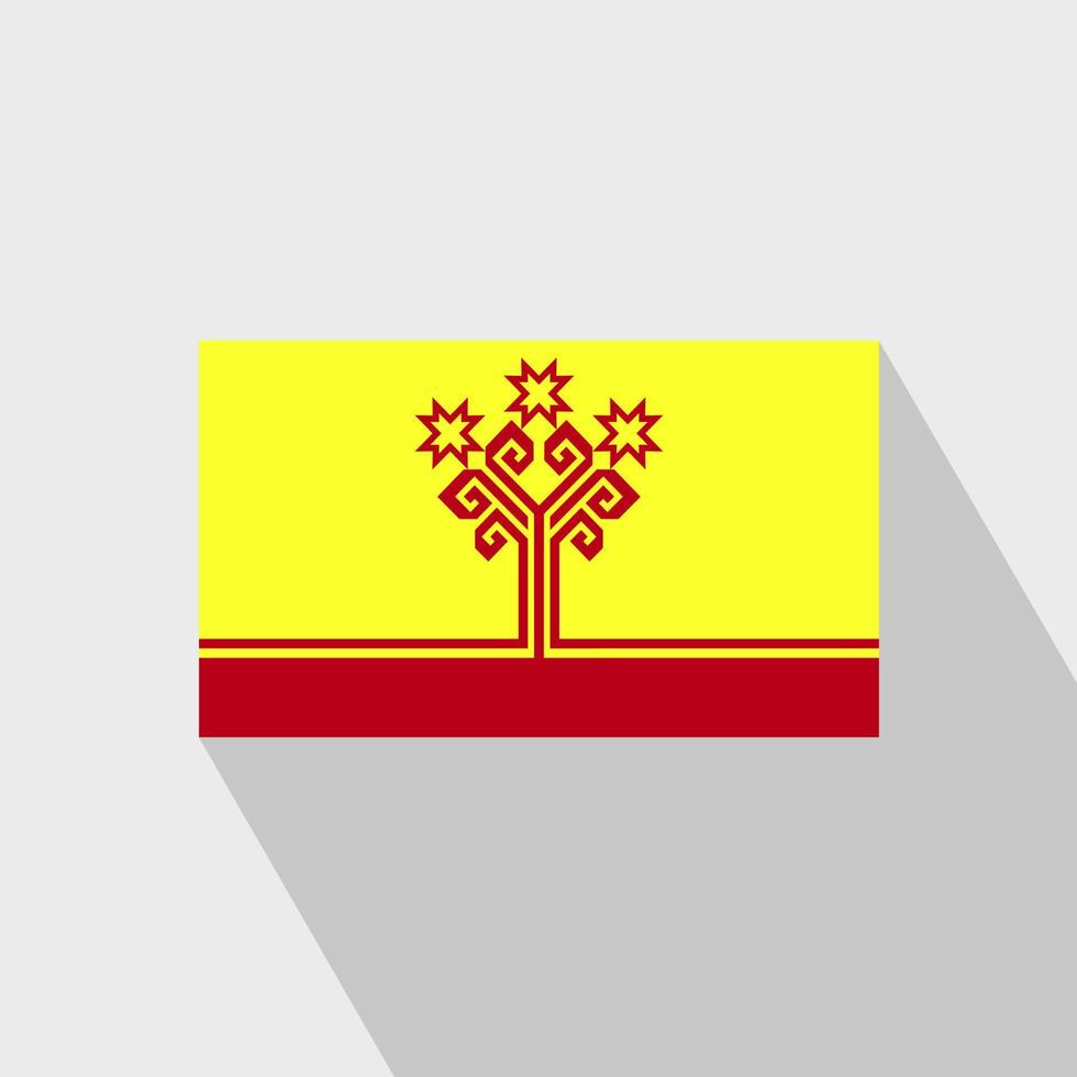 vector de diseño de sombra larga de bandera de chuvashia