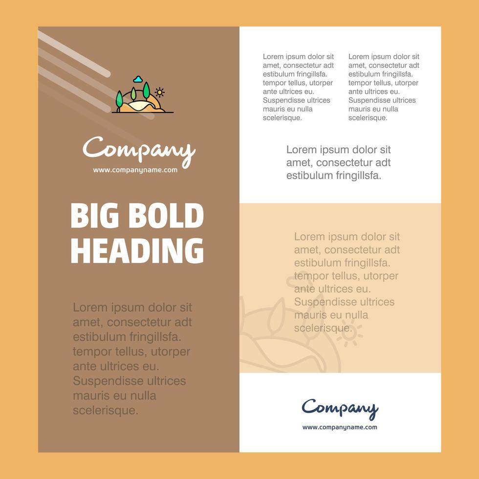 Scenery Business Company Poster Template with place for text and images vector background