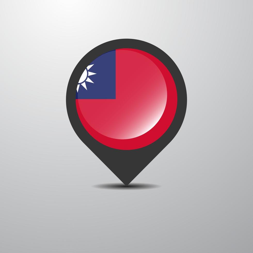 Taiwan Map Pin vector