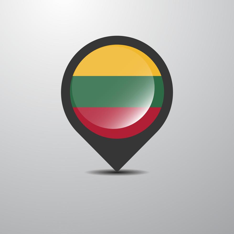 Lithuania Map Pin vector