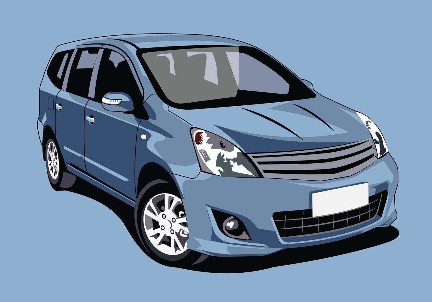 family car illustration vector design