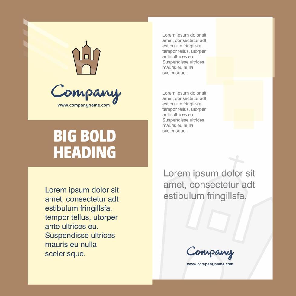 Hunted house Company Brochure Title Page Design Company profile annual report presentations leaflet Vector Background