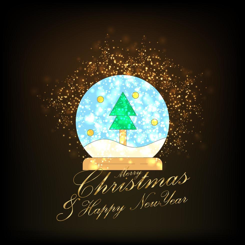 Merry Christmas and Happy new Year Abstract Glitter background vector