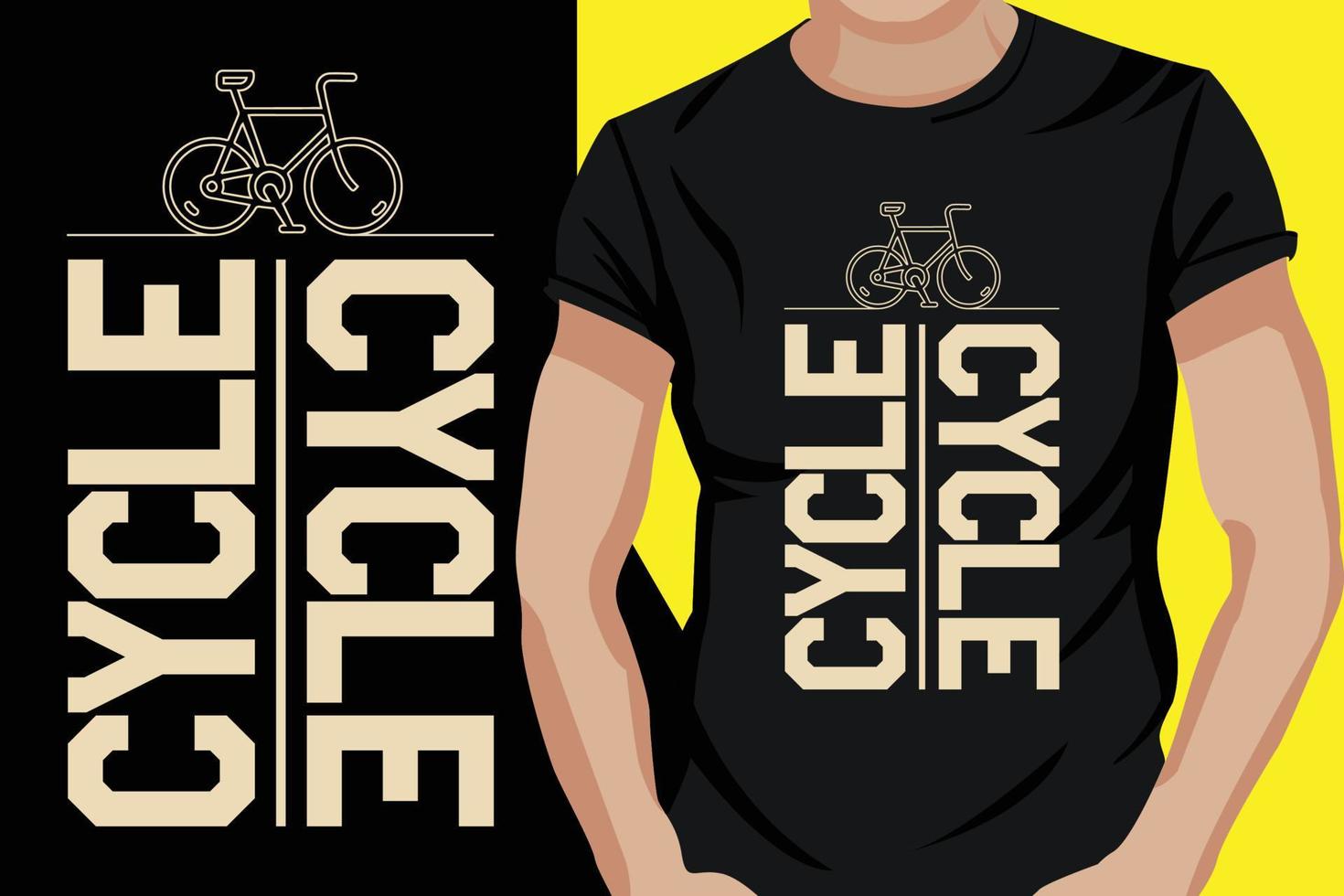 Cycle Typography T-Shirt design vector