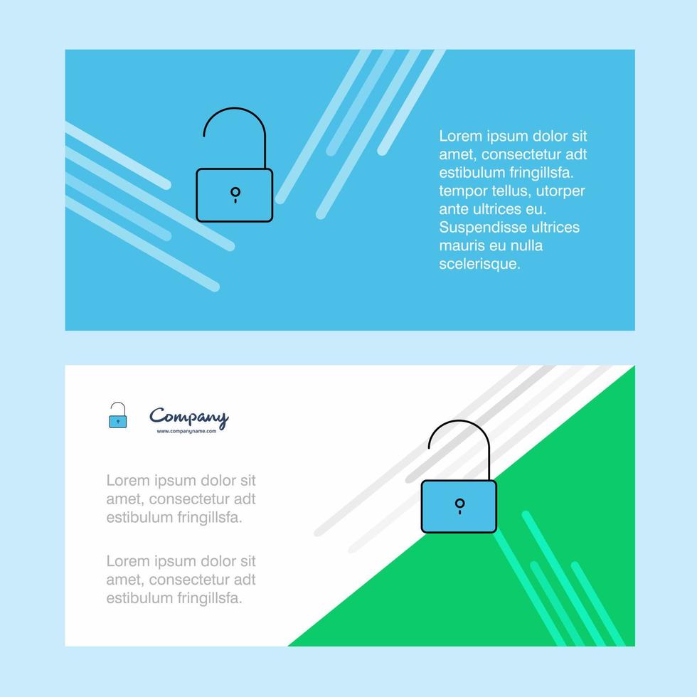 Unlock abstract corporate business banner template horizontal advertising business banner vector