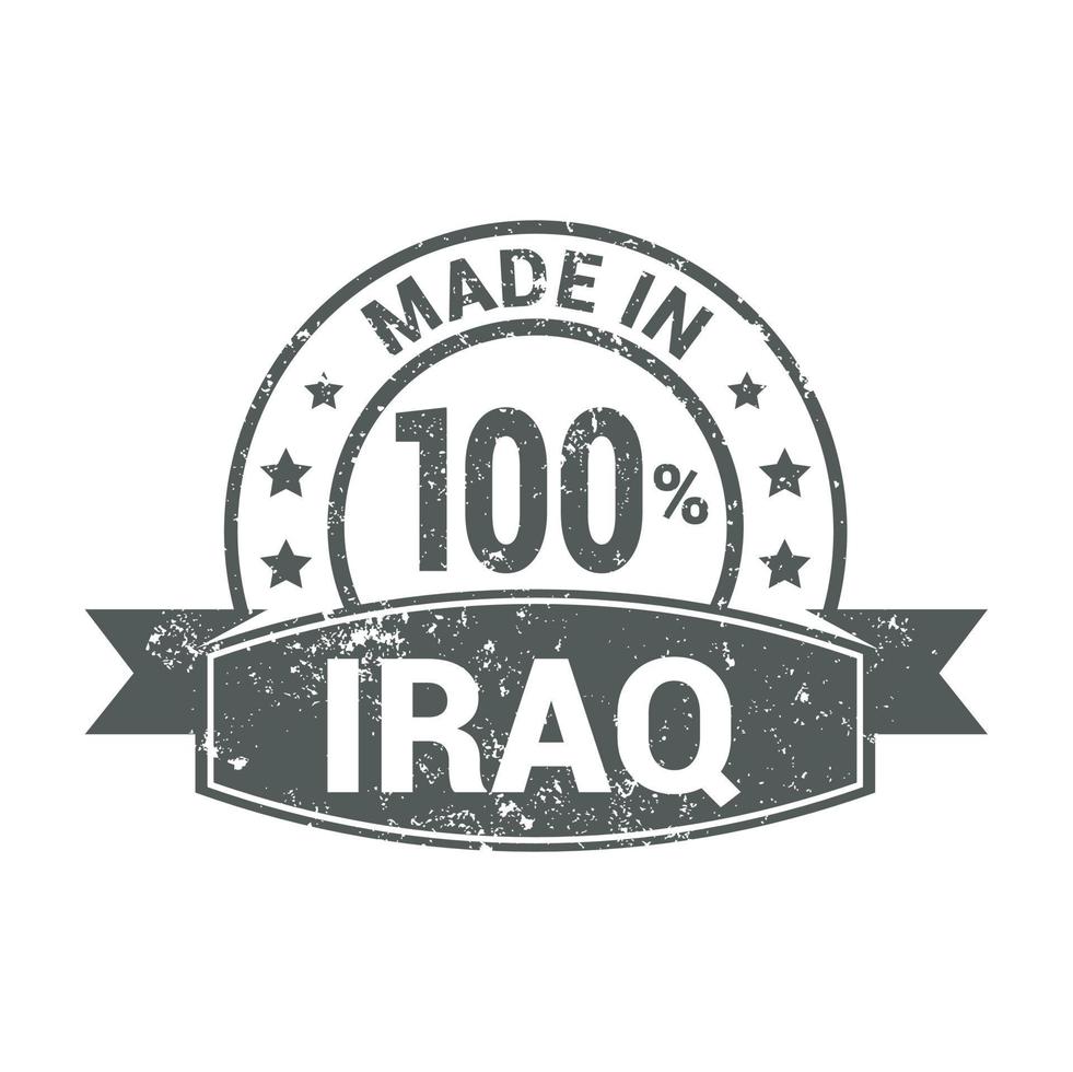 Iraq stamp design vector