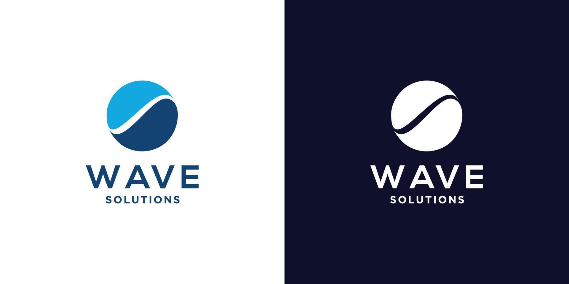 Modern and unique wave logo design 3 vector