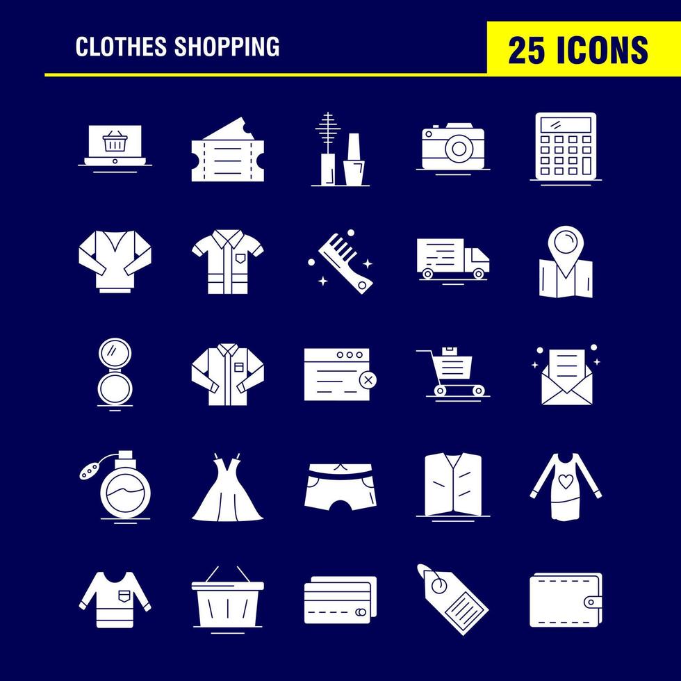 Clothes Shopping Solid Glyph Icon for Web Print and Mobile UXUI Kit Such as Hospital Basket Cart Shopping Ticket Tickets Travel Shopping Pictogram Pack Vector