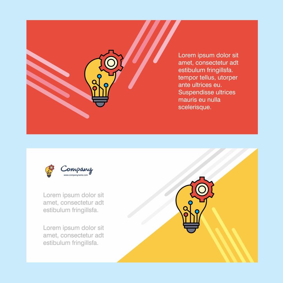 Bulb setting abstract corporate business banner template horizontal advertising business banner vector