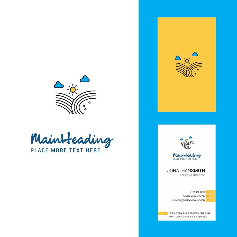 Wind blowing Creative Logo and business card vertical Design Vector